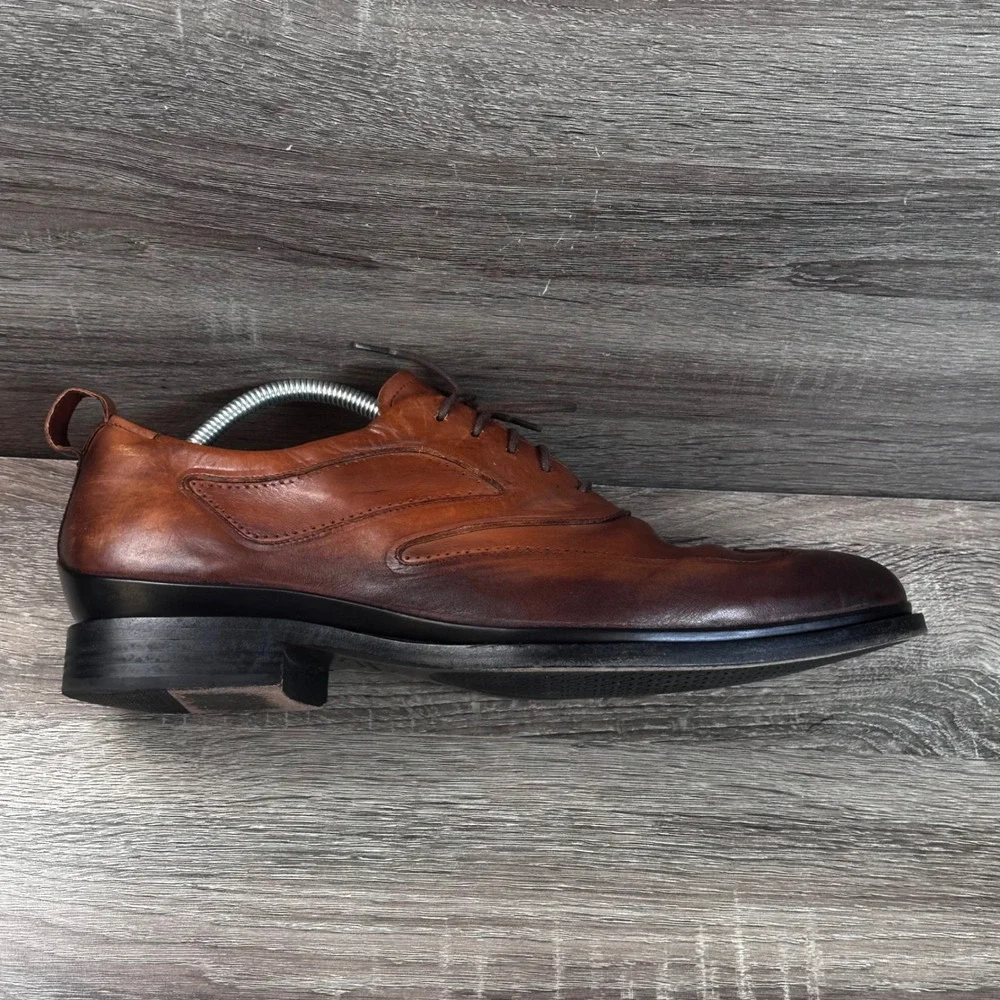 Cole Haan Grand 360 Wingtip Oxford Dress Shoes Mens 12 M British Tan Leather